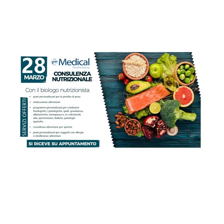 Il 28 Marzo: consulenza nutrizionale con biologa nutrizionista abilitata
